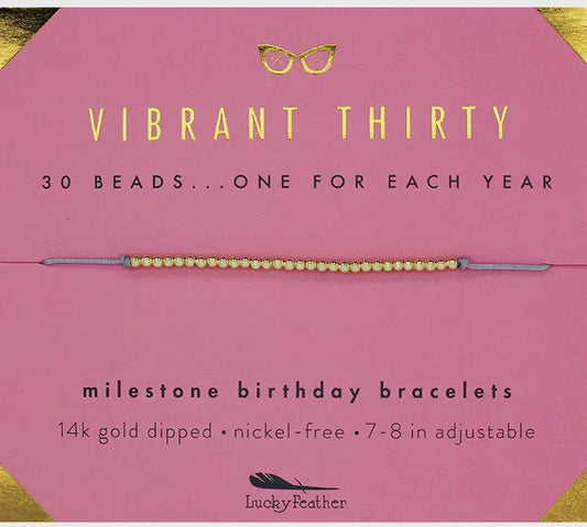 Milestone Birthday Bracelet - Vibrant Thirty