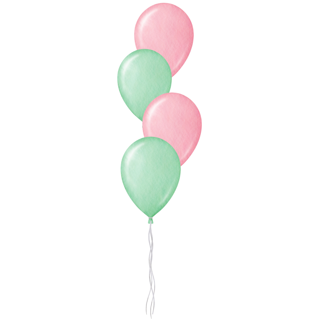 4 Balloon Helium Bouquet