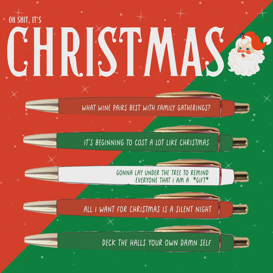 Oh Shit, It's Christmas Pen Set