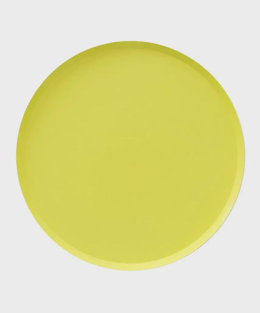 Neon Yellow Dinner Plates 8pk
