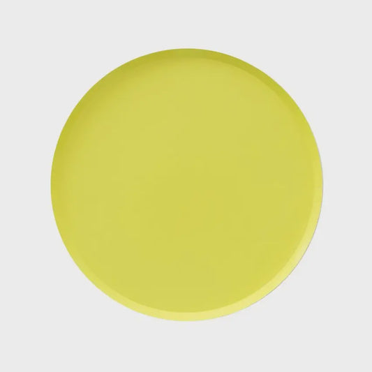 Neon Yellow Dessert Plates 8pk