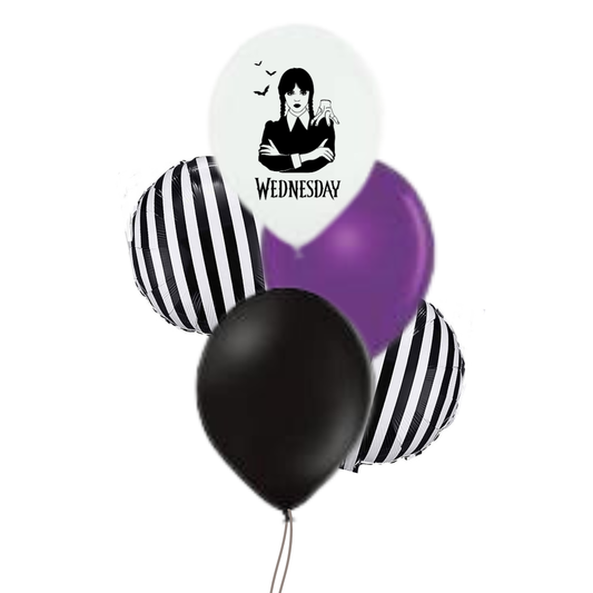 Balloon Helium Bouquet - Wednesday Theme
