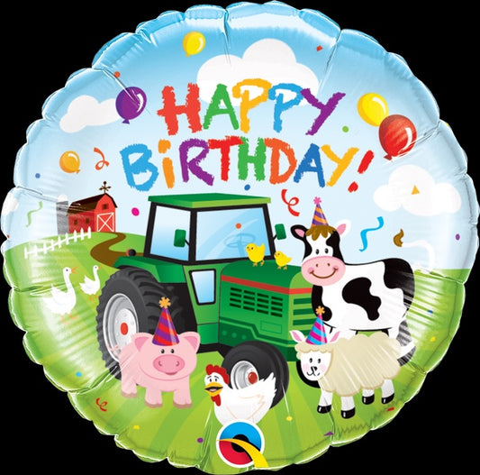Foil Standard - Farm Themed Happy Birthday Balloon