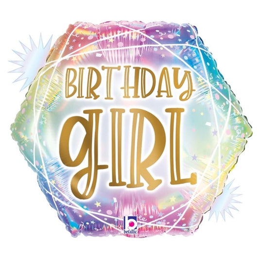 Foil Standard - Holographic Birthday Balloon