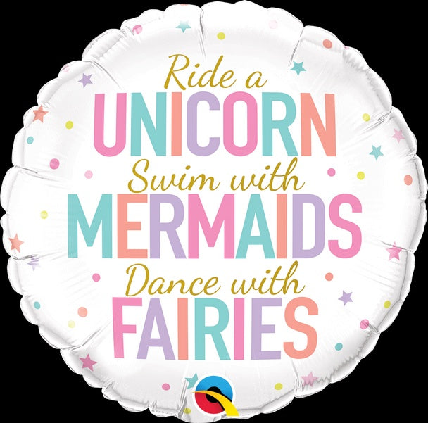 Foil Unicorns/Mermaids/Faries Balloon
